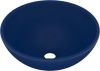 VidaXL Wastafel rond 32, 5x14 cm keramiek mat donkerblauw online kopen