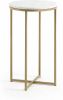 Kave Home Ronde Bijzettafel 'Sheffield' Wit marmer/goud, Ø43cm online kopen