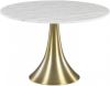 Kave Home Ronde Eettafel 'Oria' 120cm, kleur Wit/Goud online kopen